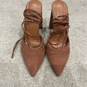 ASOS Brown Lace-Up Heels